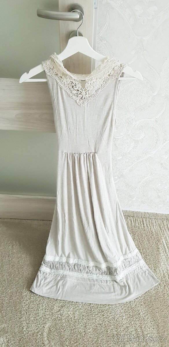 Bavlněné přirodní šaty vel.S - 5