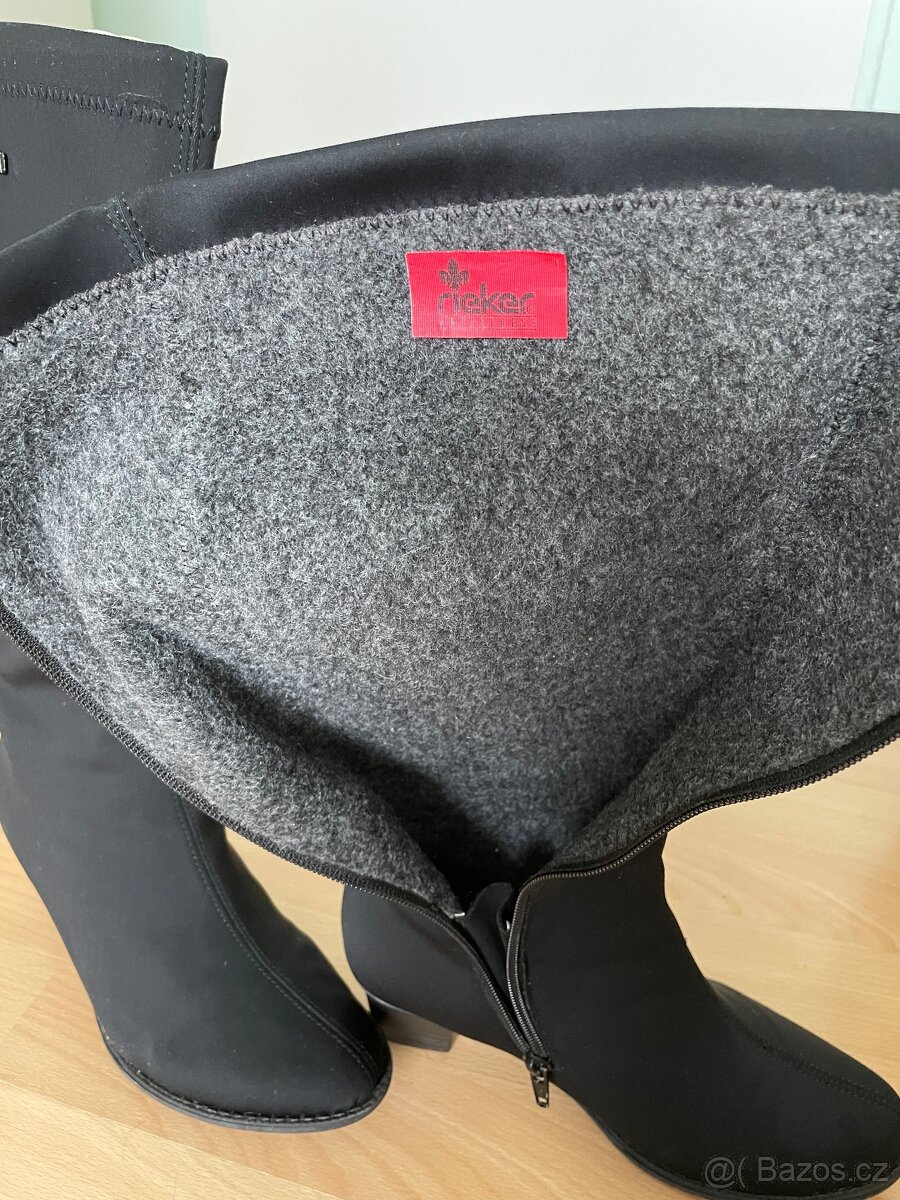 Dámské černé kozačky pod kolena - 5