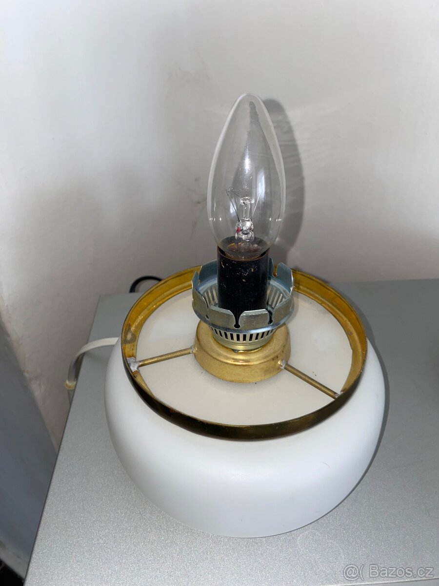 2 x retro lampička opálové sklo 70.léta - 5