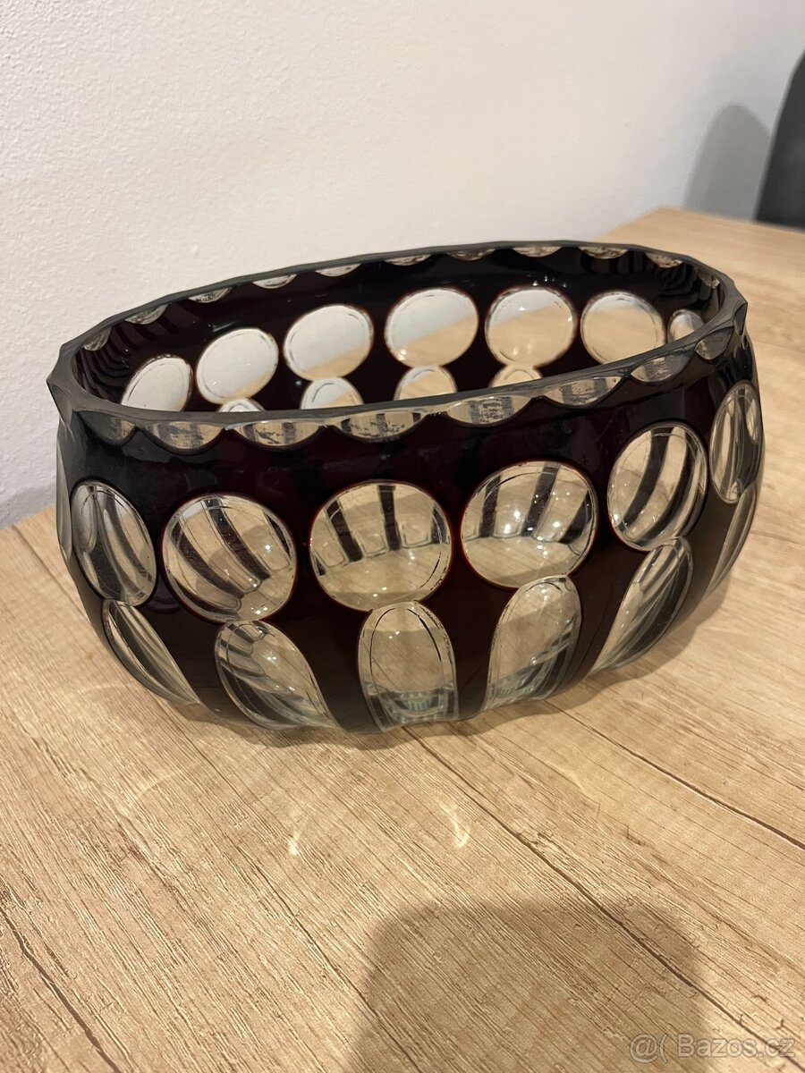 Starožitná rubínová mísa - 5