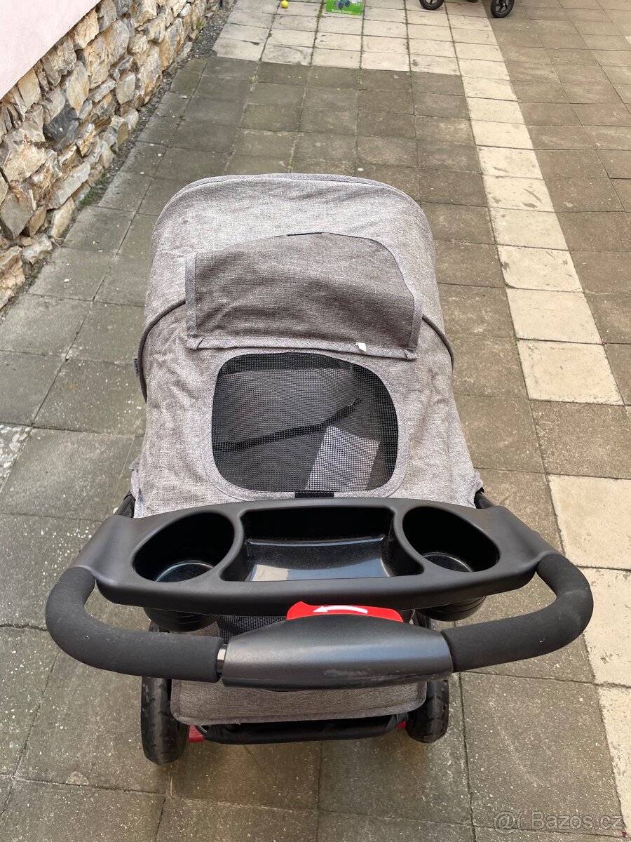 Kočár pro psa PawHut Quido černá + šedá - 5