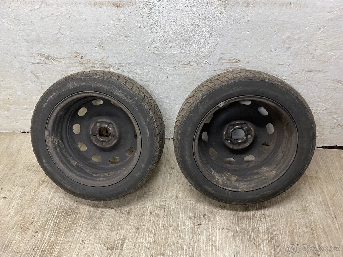 2x PLECHOVÝ DISK 6Jx15H2 ET38 5x100 S PNEU MATADOR 195/65R15 - 5