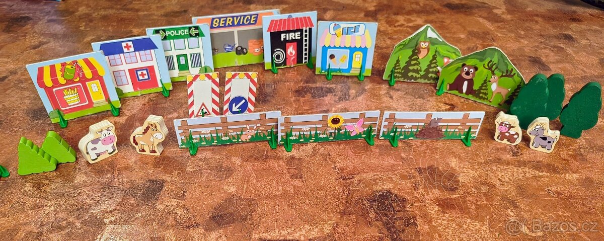 drevena autodraha s prislusenstvim - 5