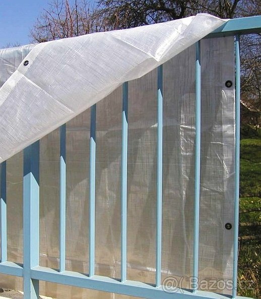 Zakrývací plachta Kataro - bílá (průsvitná) - 5