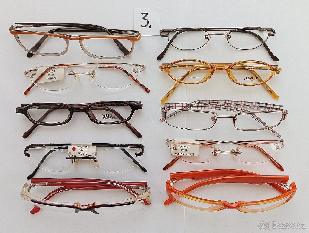 55 obrub na dioptrické brýle, různé druhy, vše dohromady - 5