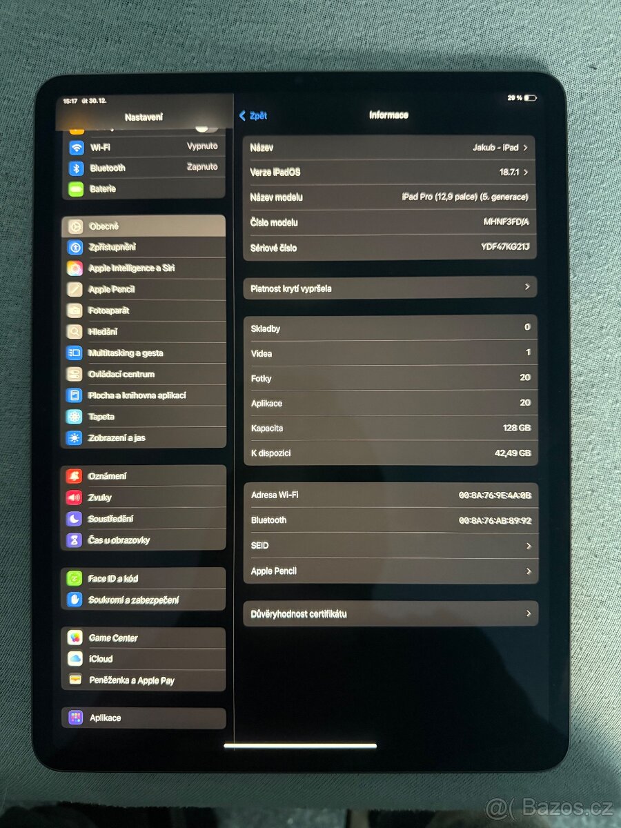 Apple IPad Pro 12.9 5 generace 128GB - 5