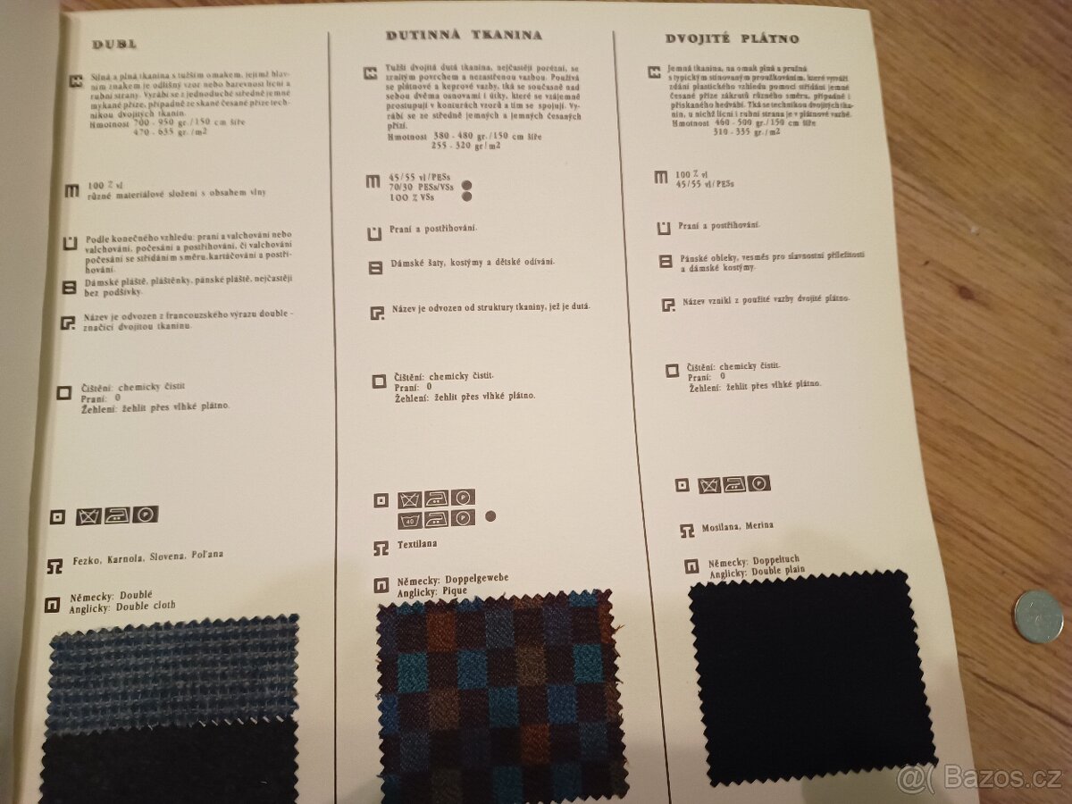 Prodám atlas vlnařskych tkanin - 5
