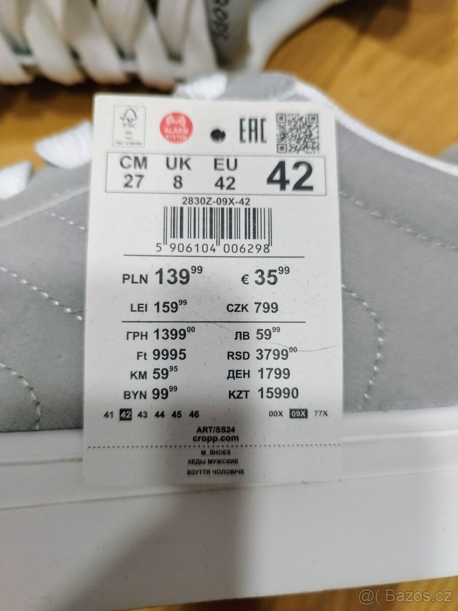 Šedé pánské tenisky vel 42 - 5