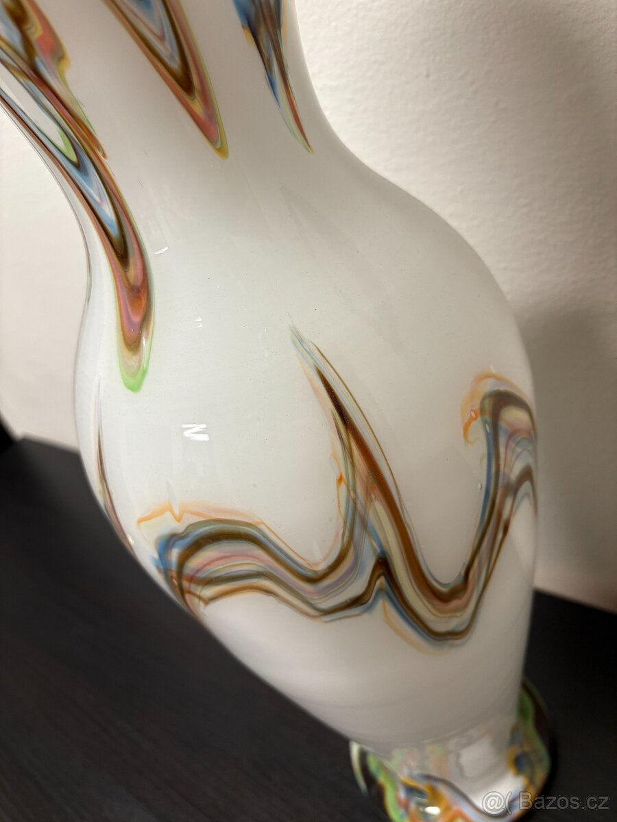 Autorské sklo - velká váza - 5