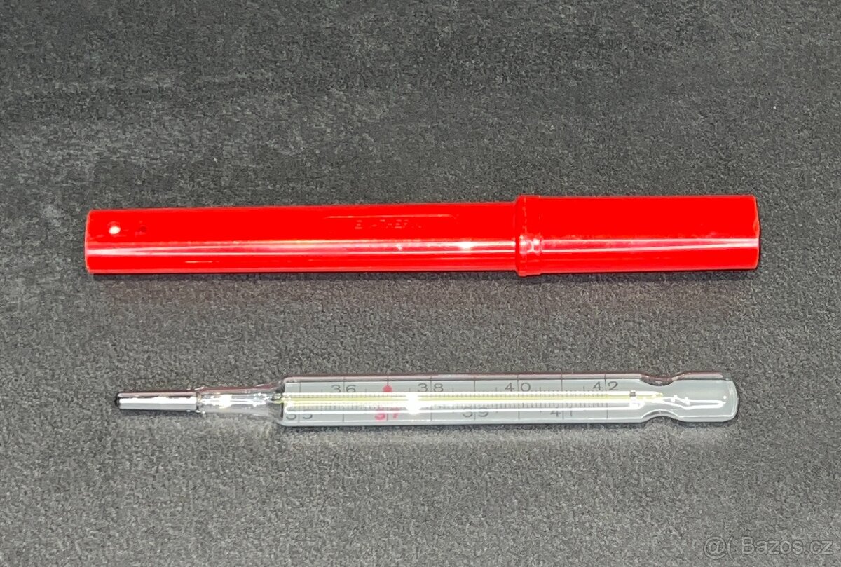 Přesný Lékařský Teploměr - RTUT'OVÝ. Funkční. - 5