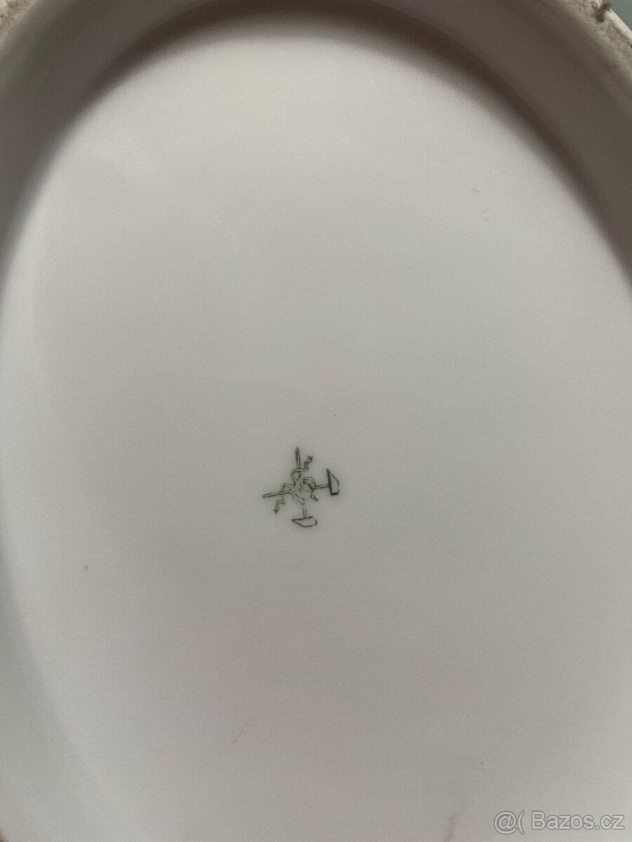 Starožitná porcelánová mísa s víkem – Rakousko-Uhersko, cca - 5