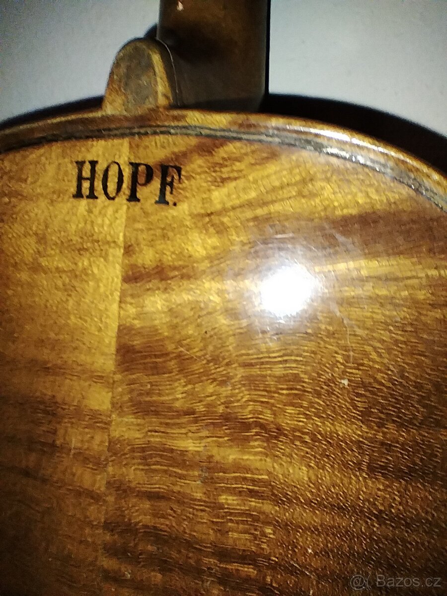 Velmi staré a vzácnější housle HOPF. - 5