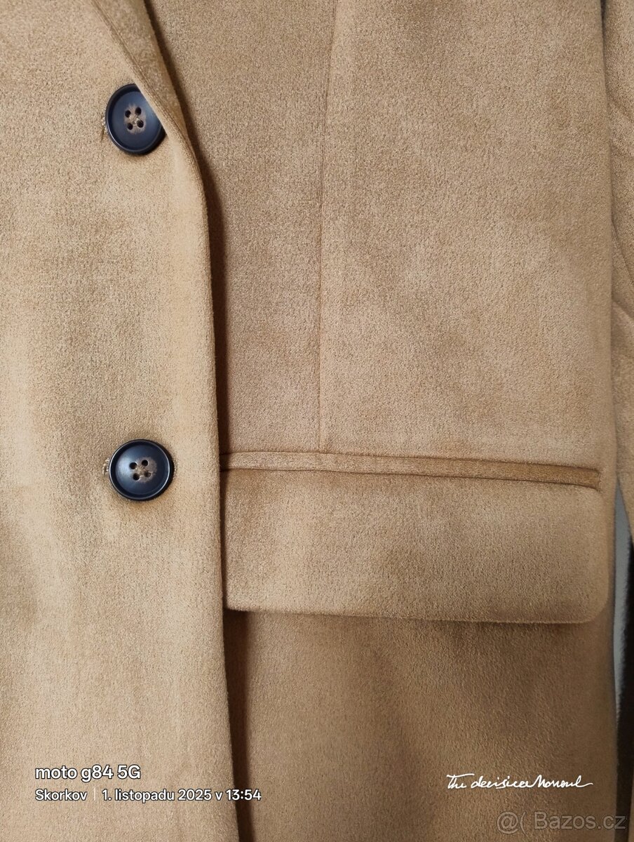 Dámské teplejší sako z umělého semiše v. Xl. - 5