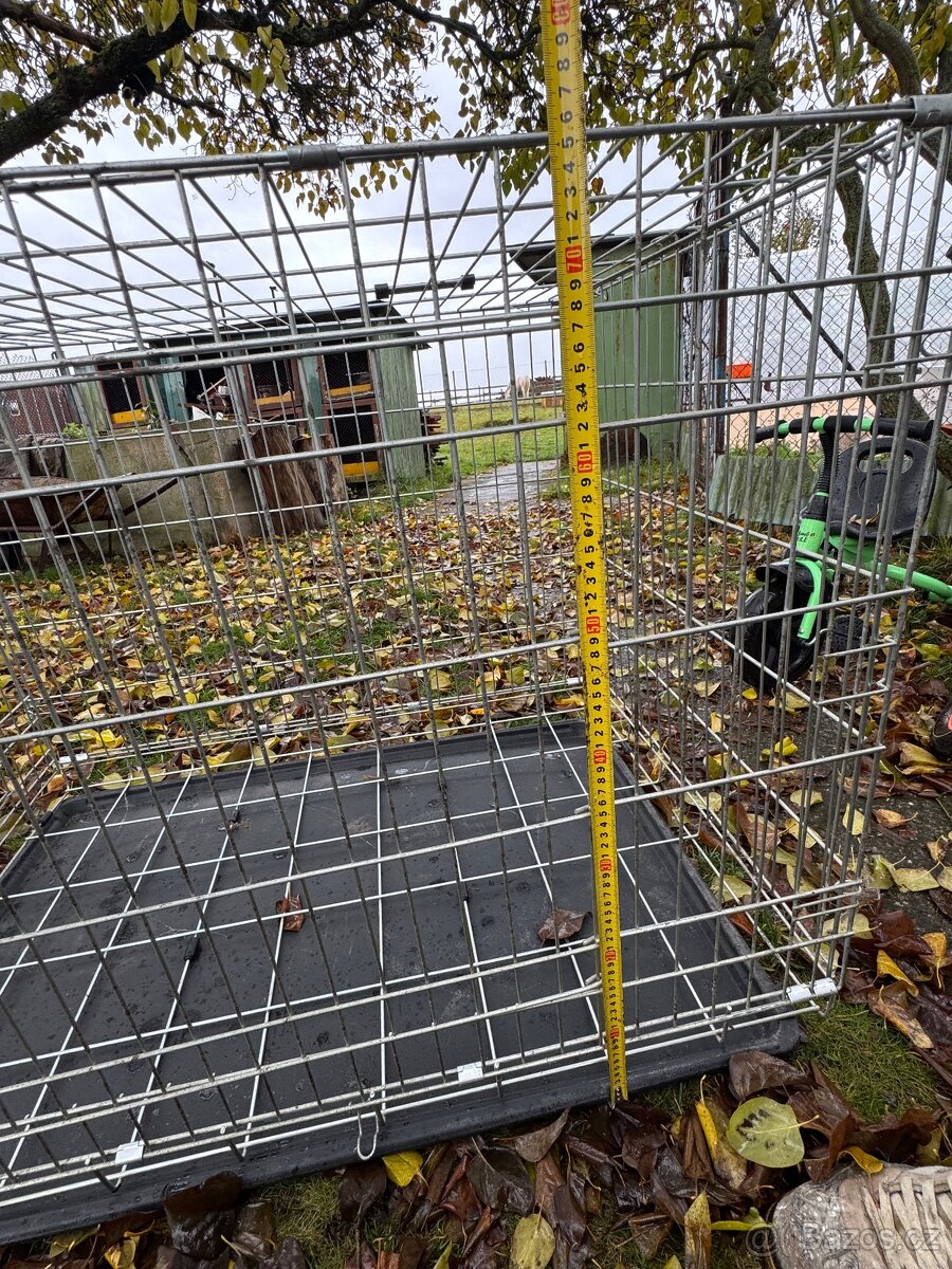 Klec pro psy Feandrea, XL, skládací, se 2 dvířky - 5