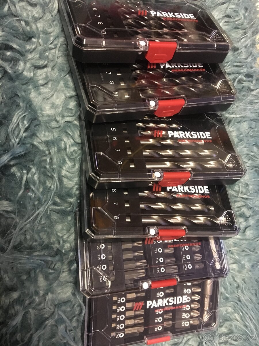 Parkside 3x sada vrtáky (3x7 ks + sada bitů 25 ks) PC 700 Kč - 5