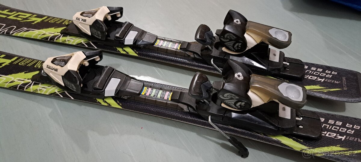 Dětské carvingové lyže Salomon mini kart 90+hůlky Leki 80cm - 5