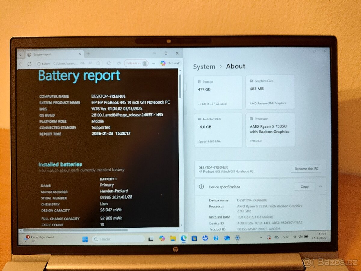 HP ProBook 445 G11 – R5 / 16 / 512 - 5