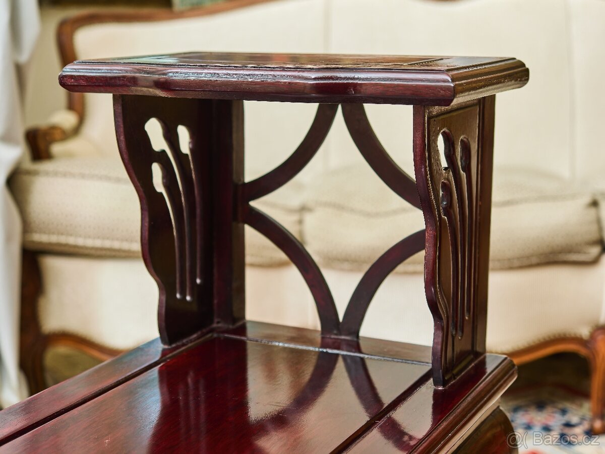 Čínské vyřezávané stolky – pár - 5