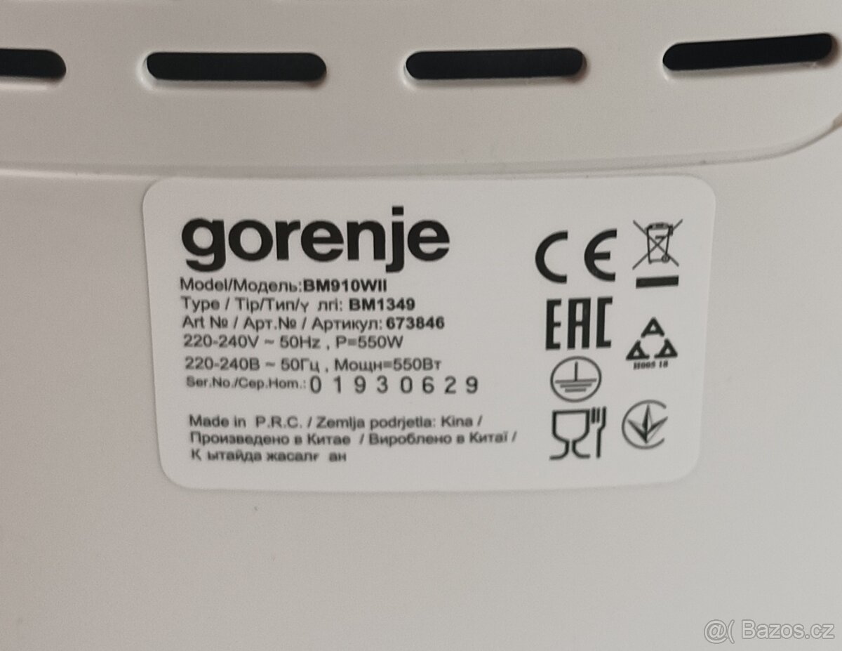 Domácí pekárna Gorenje BM 910 WII - 5