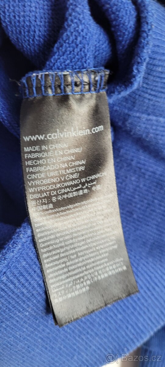 Dámská nebesky modrá mikina Calvin Klein vel. L - 5