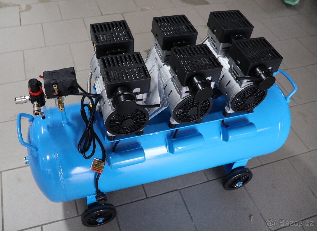 Bezolejový kompresor 100L, 485l /min, 8 Bar - 5