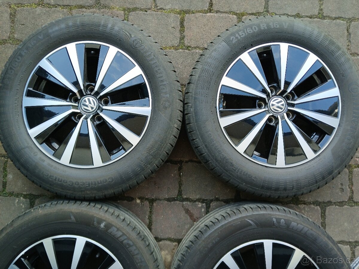 ALU kola,sada, originál Volkswagen,215/60 R16,5x112,TOP - 5