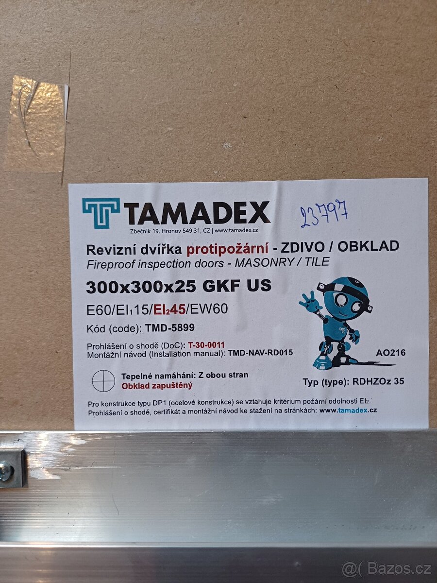 Protipožární revizní dvířka Tamadex - 5