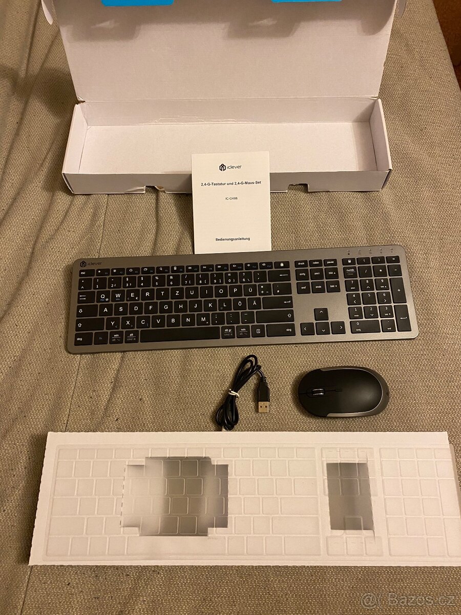 klávesnice bezdrátová + myš iClever GK08 - 5