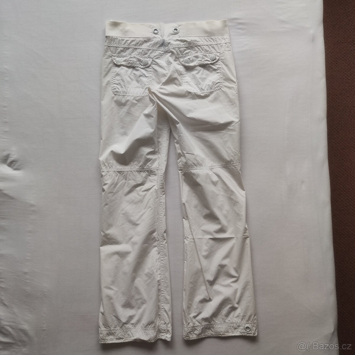 Dámské letní plátěné bílé kalhoty Crazyworld v 38 - 5