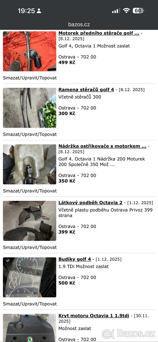 Náhradní díly golf 4 1.9 TDi - 5