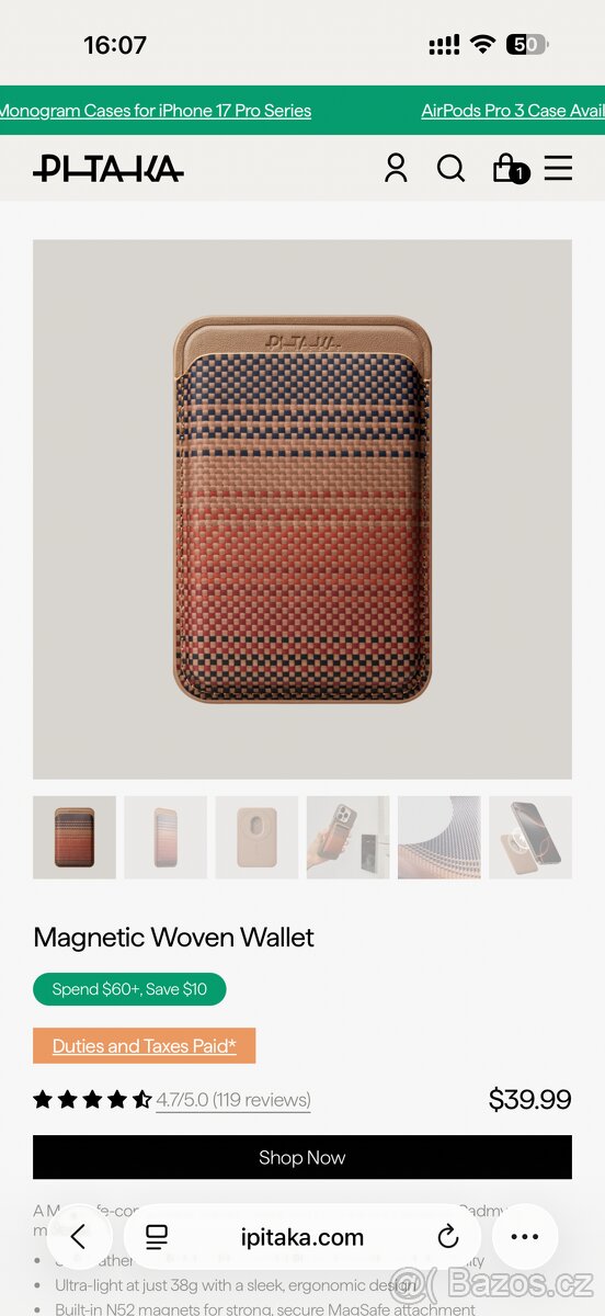PITAKA Magnetic Woven Wallet - 5
