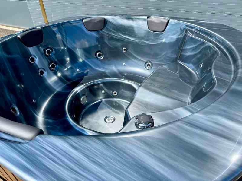 Koupací sud Marble čtverec, mramor modrá - 5