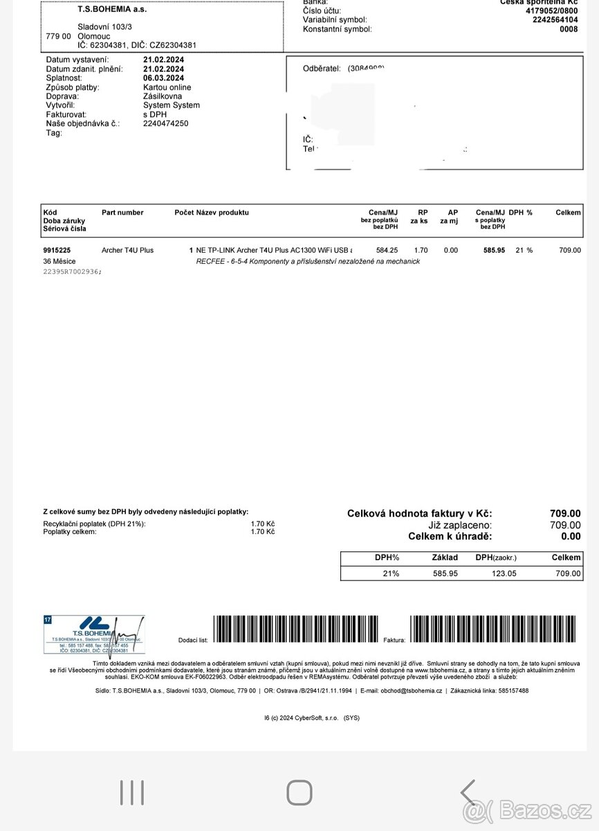 Wi-Fi adaptér TP-Link Archer T4U Plus - 5