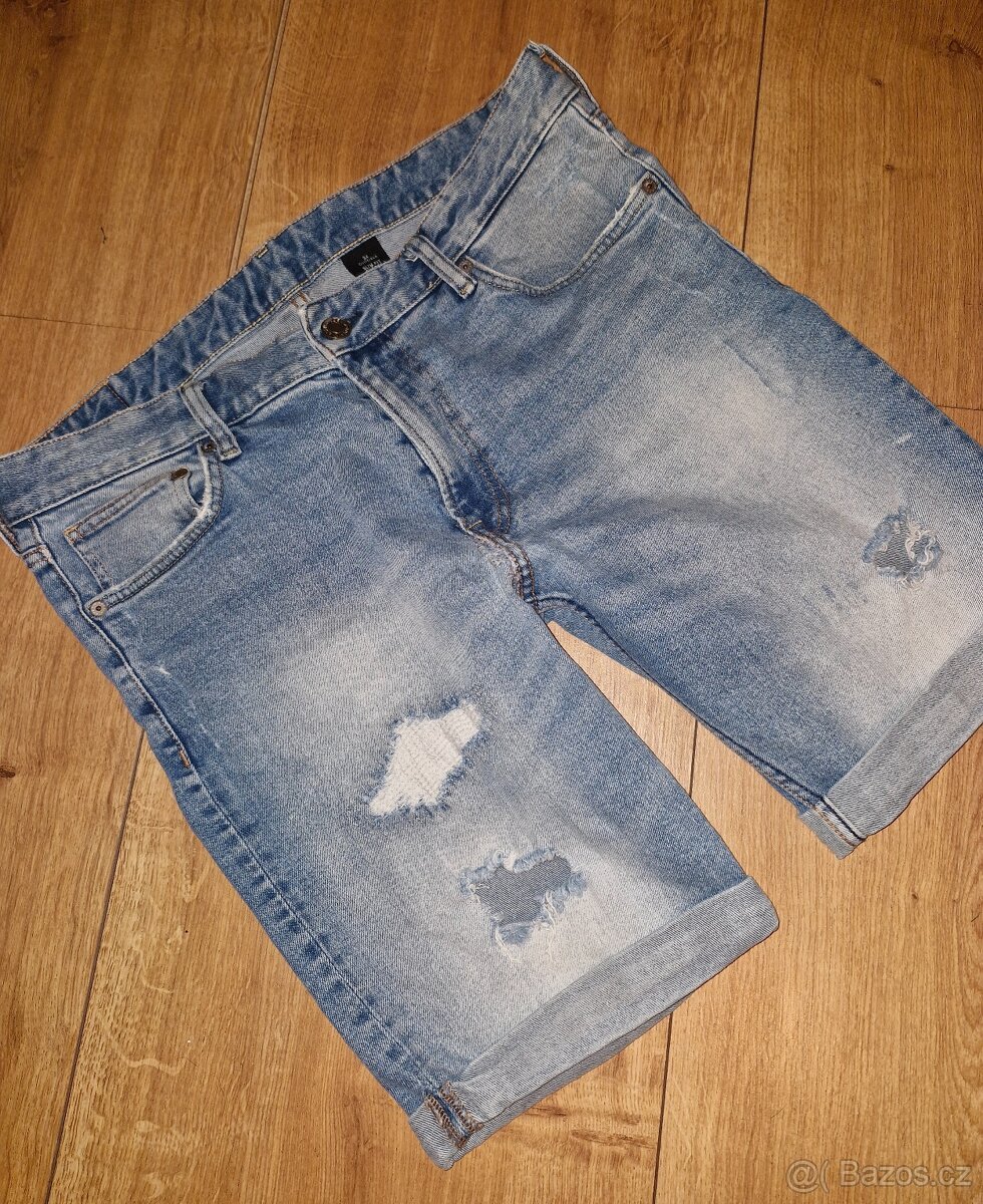 4 ks pánské džíny a džínové kraťasy vel.L - 5