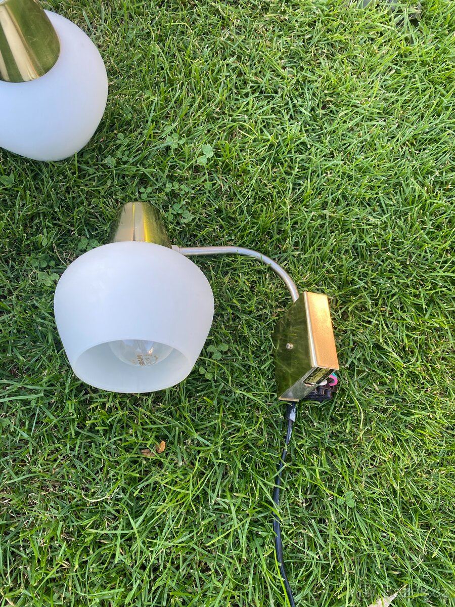 starý lustr kamenický šenov retro lustr nástěnná lampička - 5