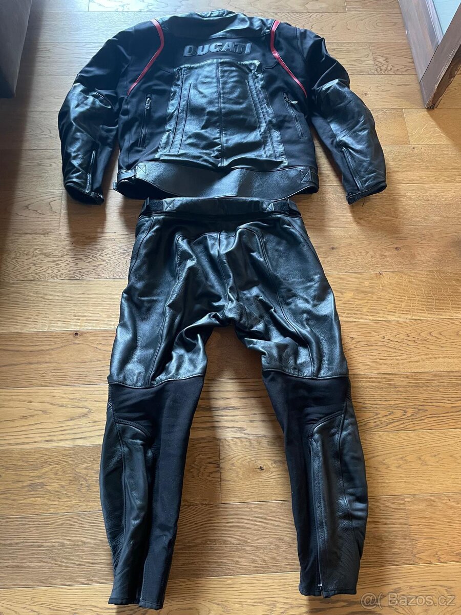 Kombinéza na motorku Dainese Ducati + letní kožená bunda - 5