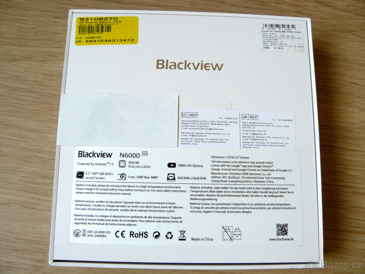 SLEVA - NOVÝ mobil Blackview N6000 8GB/256GB + příslušenství - 5