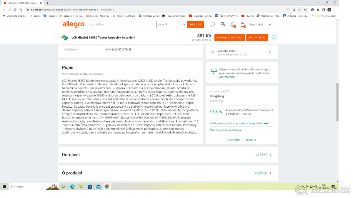 Tester kapacity baterie li-ion 18650 + powerbank - 5