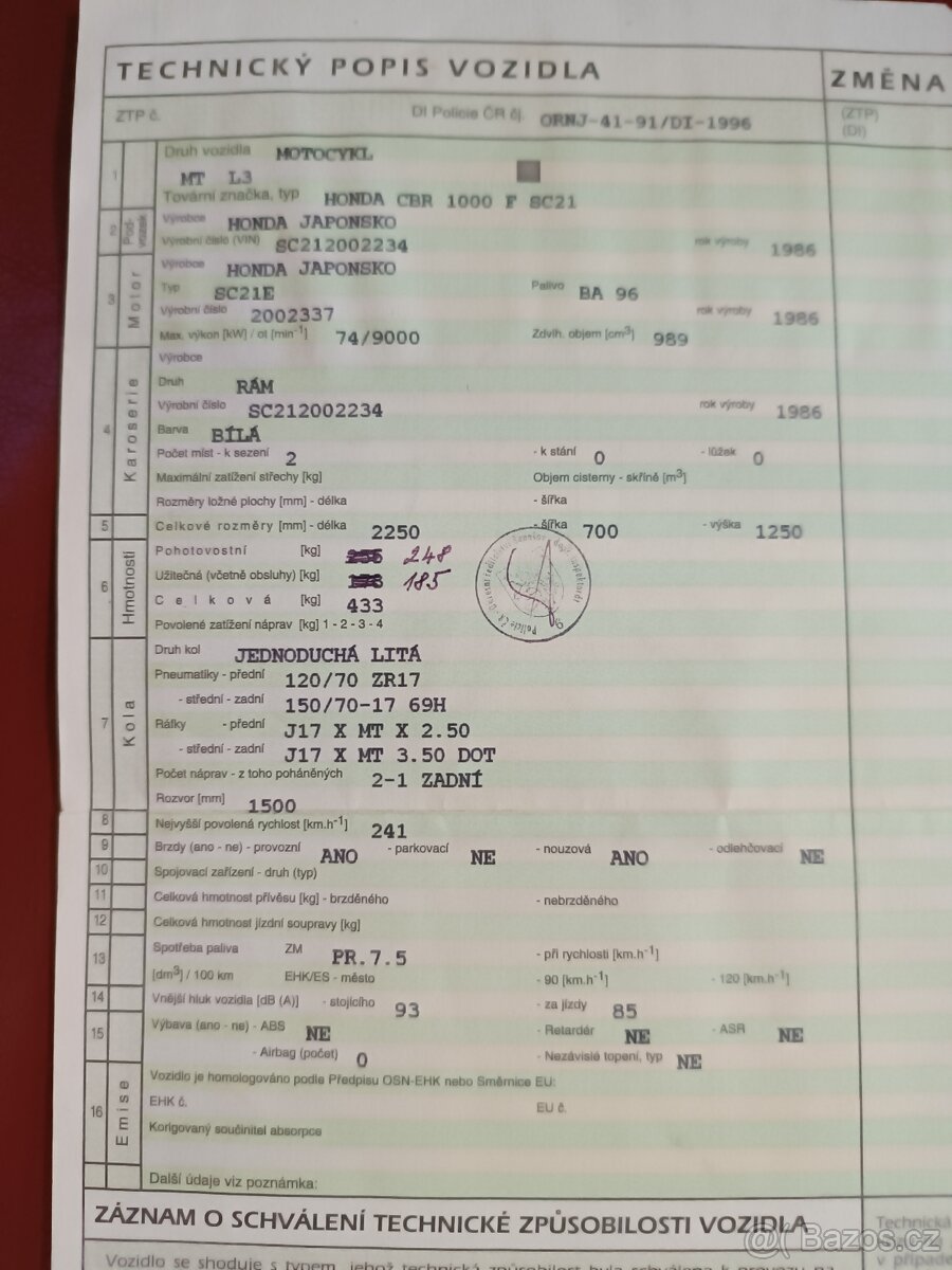 Honda CBR 1000f - 5