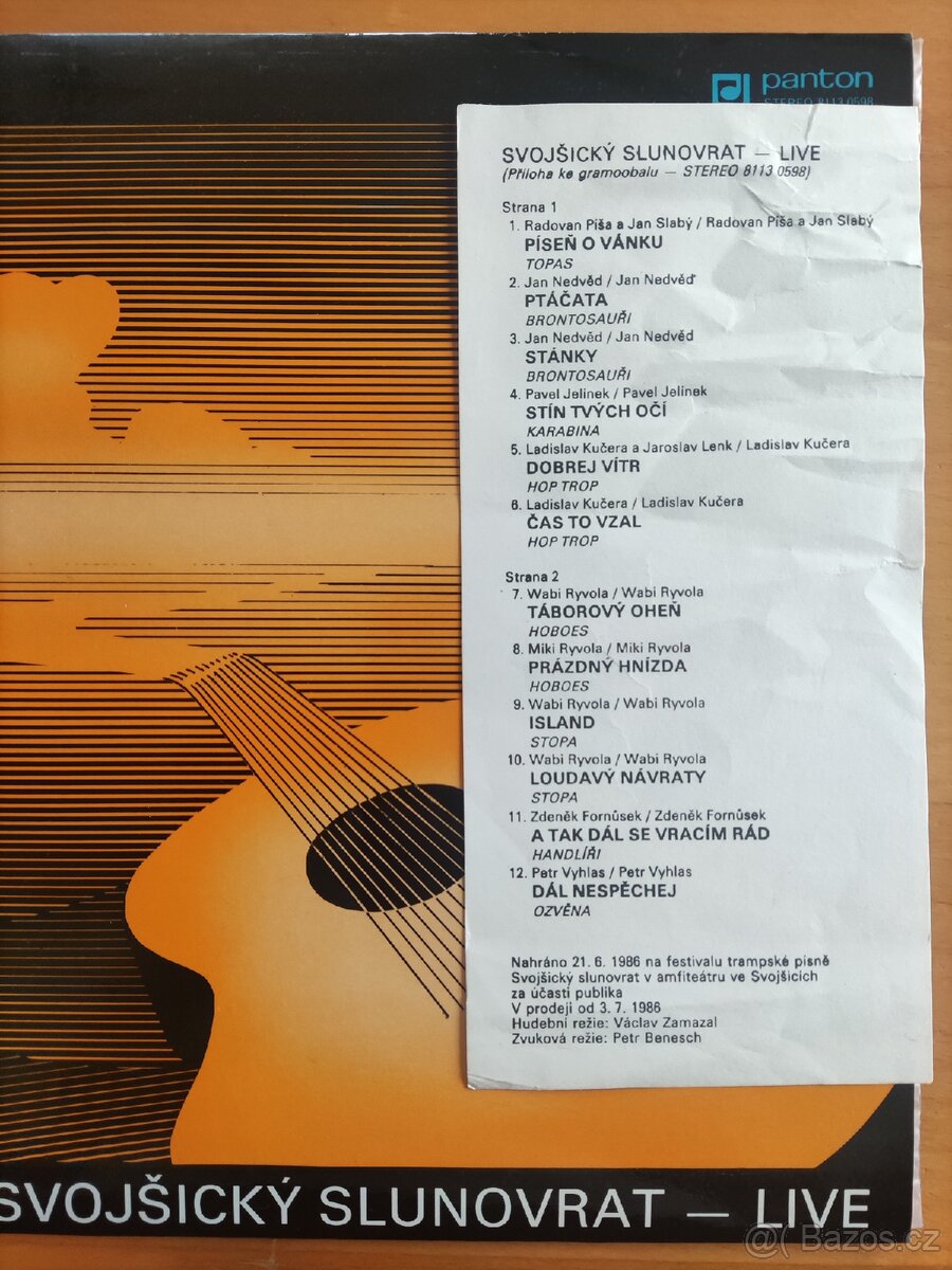 vinyl LP CESTY Svojšický slunovrat LIVE Svojšice 86 - 5