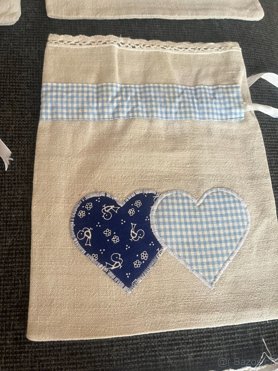 lněné látkové pytlíčky,sáčky na potraviny - 5