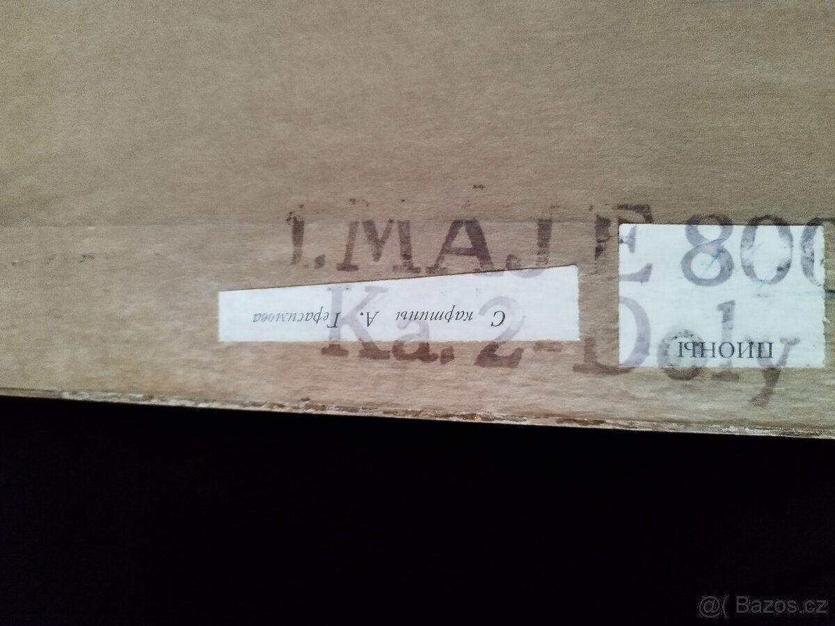 Retro obraz po babičce 60.leta-malba na plátně - 5