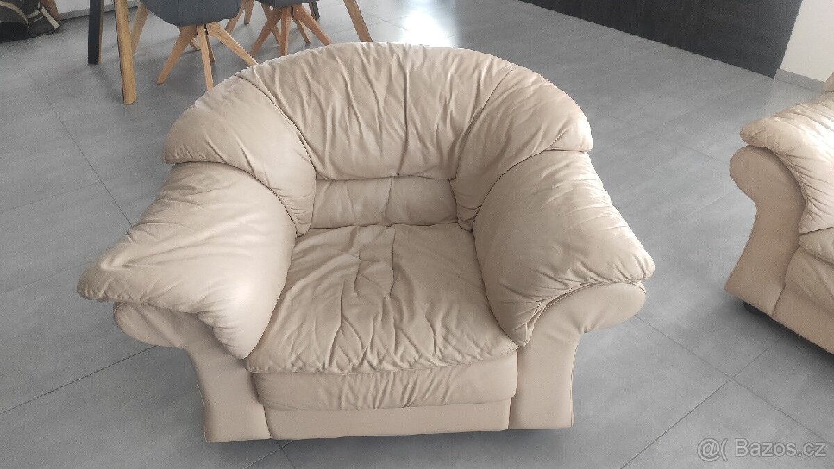 Kožená sedačka Natuzzi 3+1+1 SLEVA - 5