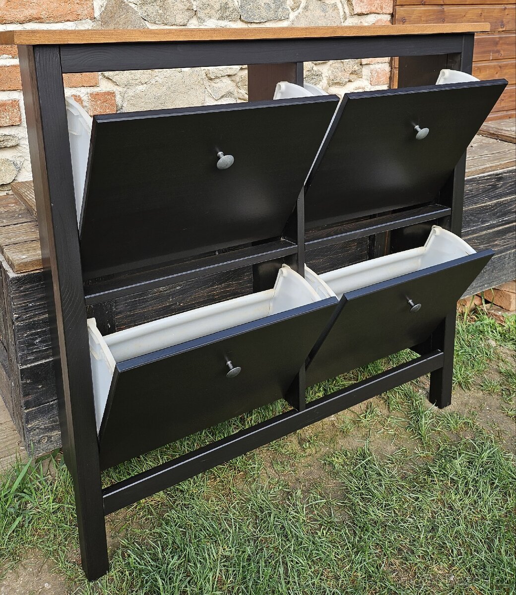 Botník Ikea Hemnes černý - 5