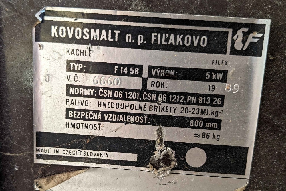 Kamna na pevná paliva, 5kW - 5