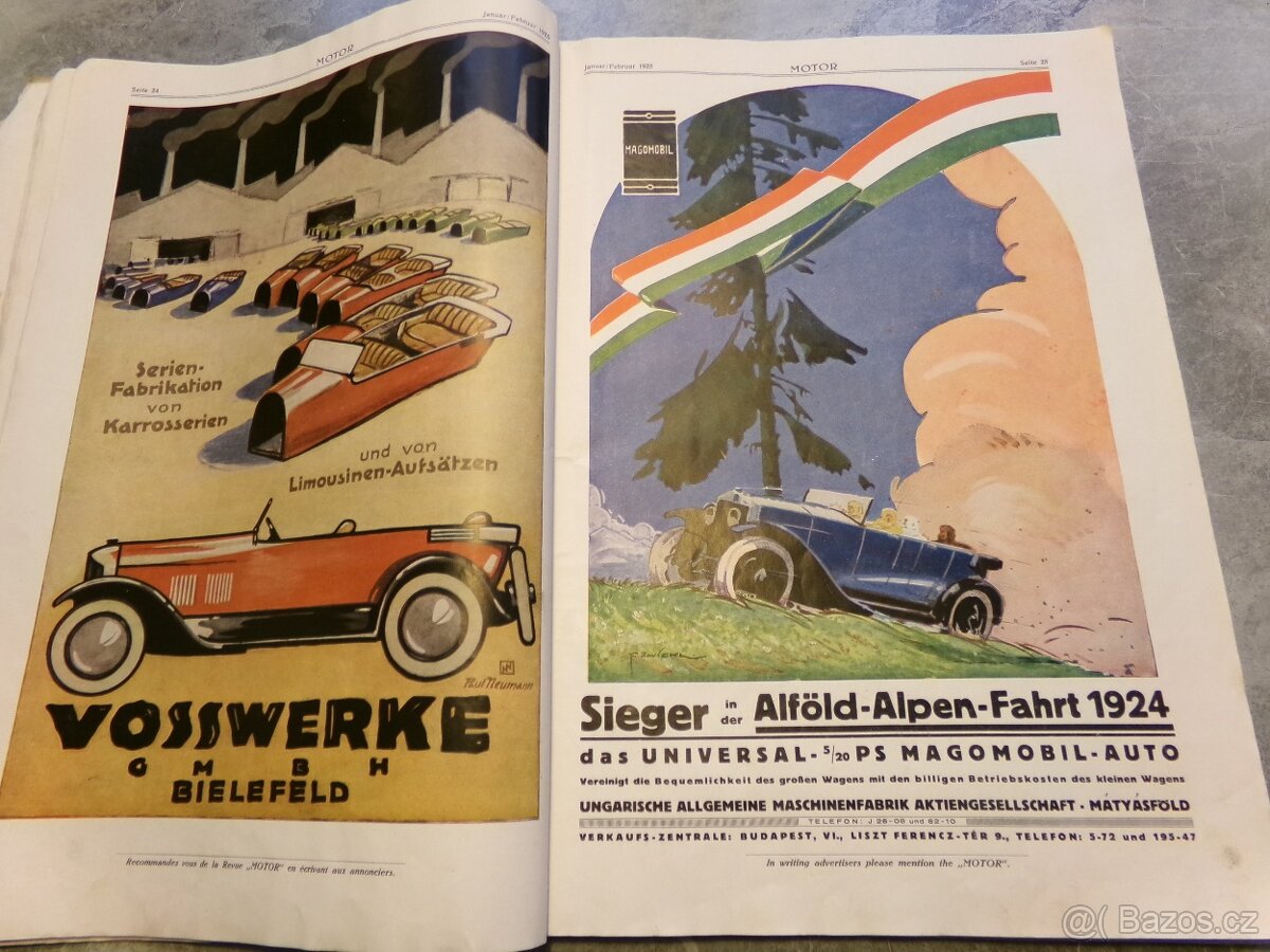 Starý reklamní automoto katalog Motor z roku 1925 - 5