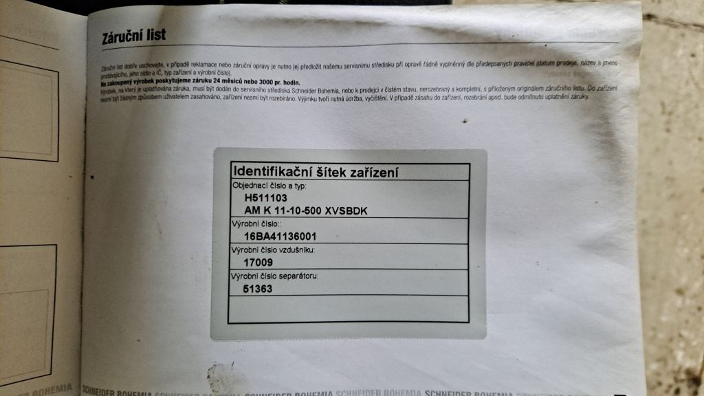 Šroubový kompresor Schneider - 5