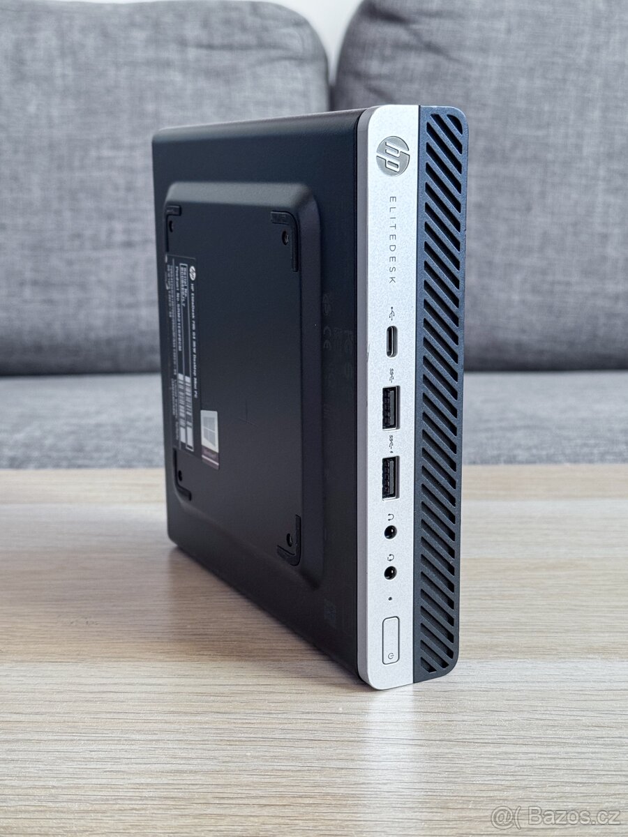 HP EliteDesk 705 G4 Mini - AMD A10-9700E, 8GB, 256GB SSD - 5