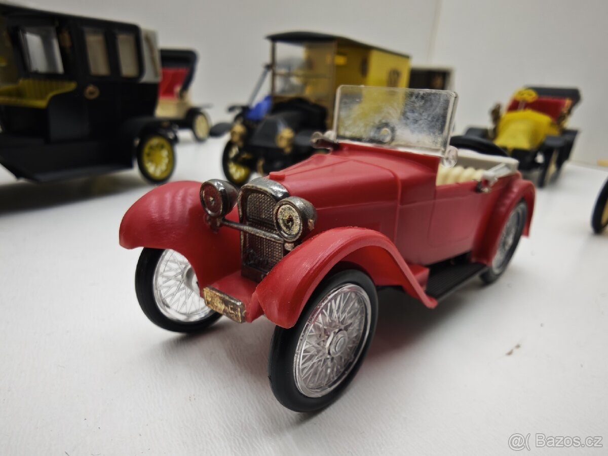 Staré retro hračky,autíčka igra oldtimer - 5