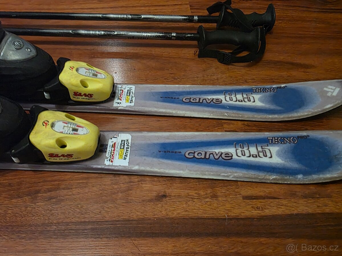 Dětské sjezdové lyže set Tecno pro Carve 8.5 v délce 90 cm - 5